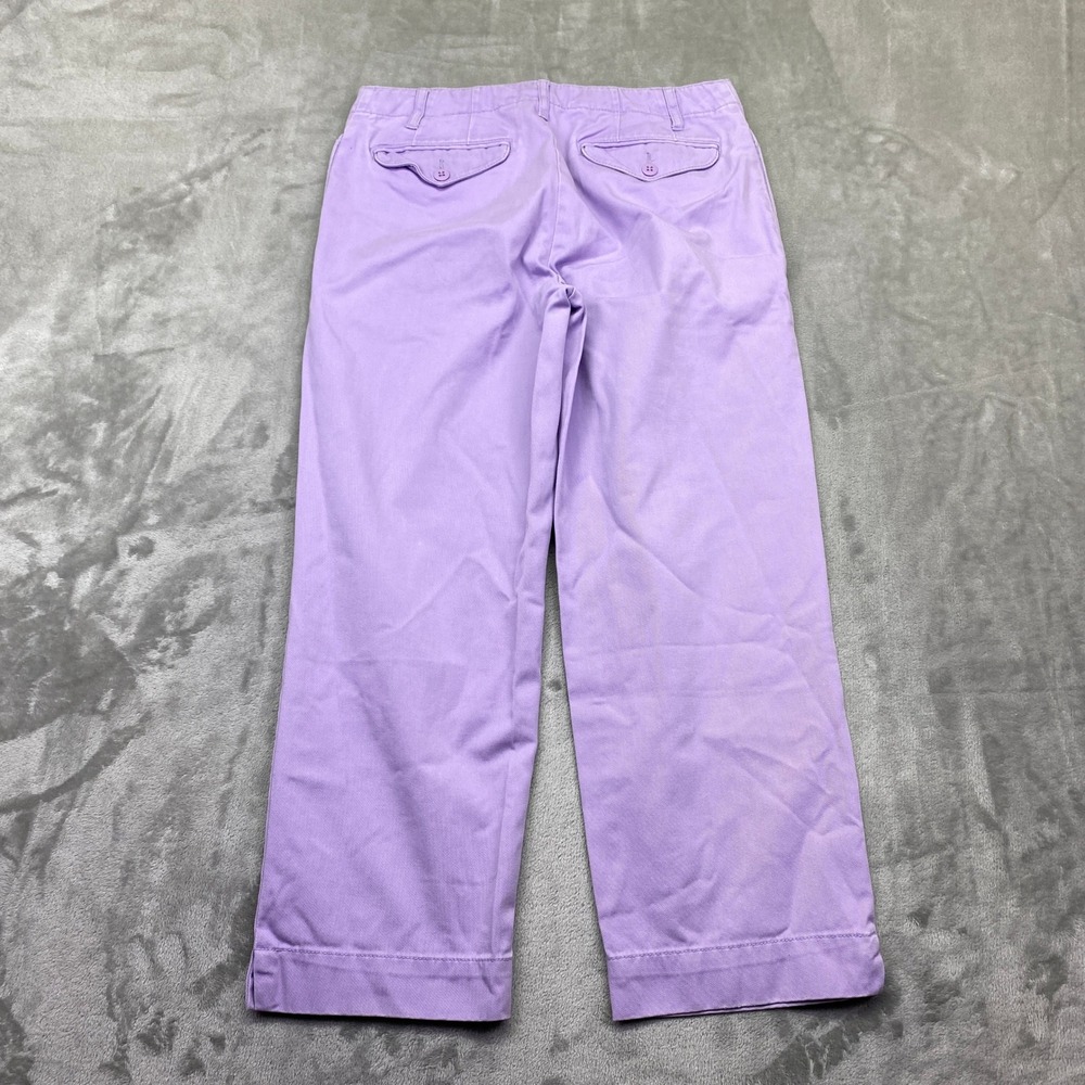 Ralph Lauren Sport Women Lavender Purple Cotton Cropped Chino Pant Sz 4 Fits 28" - Picture 7 of 10